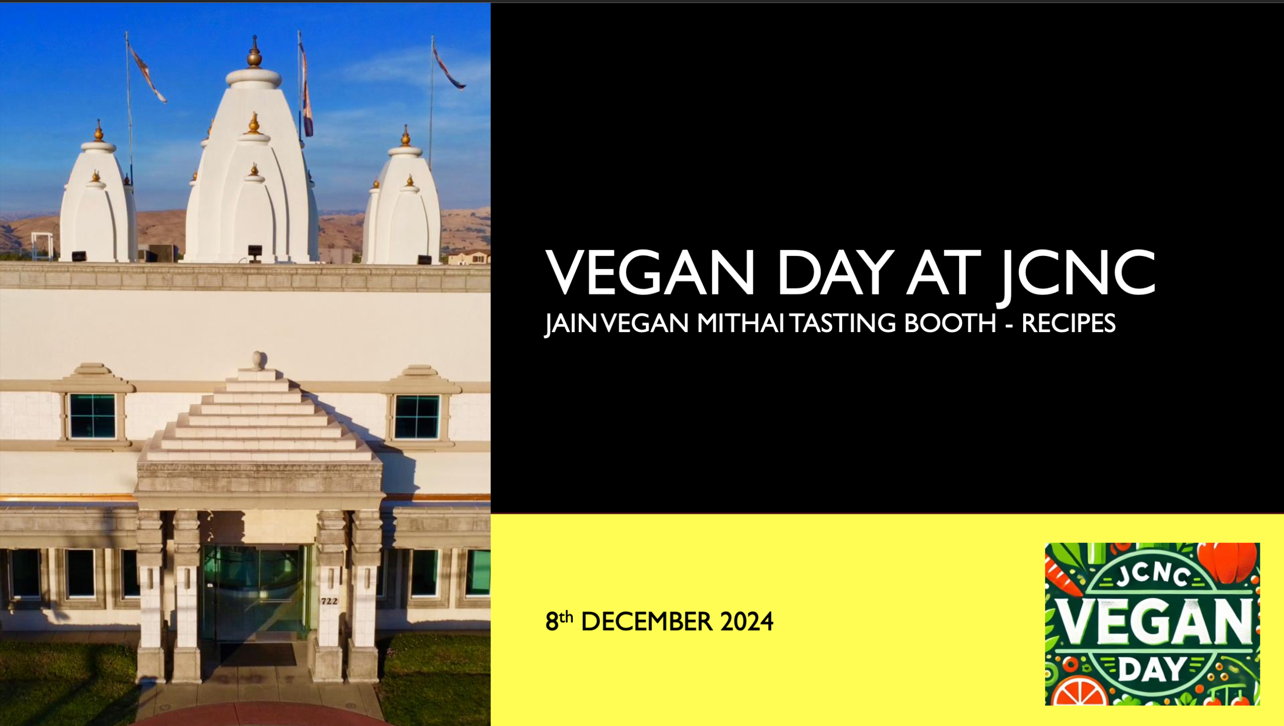 Vegan Mithai Recipes — JCNC 2024